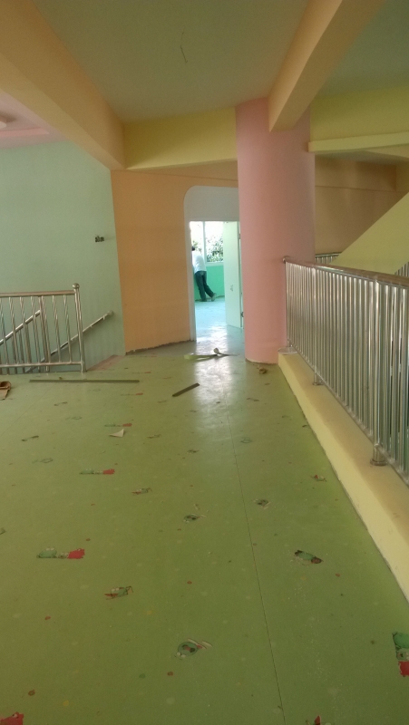 巴中通江幼儿园pvc地板工程完工